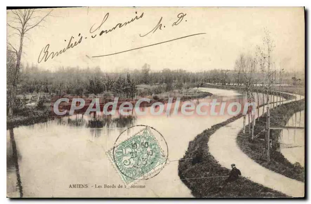 Amiens - As Margens da Somme — L. Caron, fot.-edit., Amiens, n° 400 - Frente