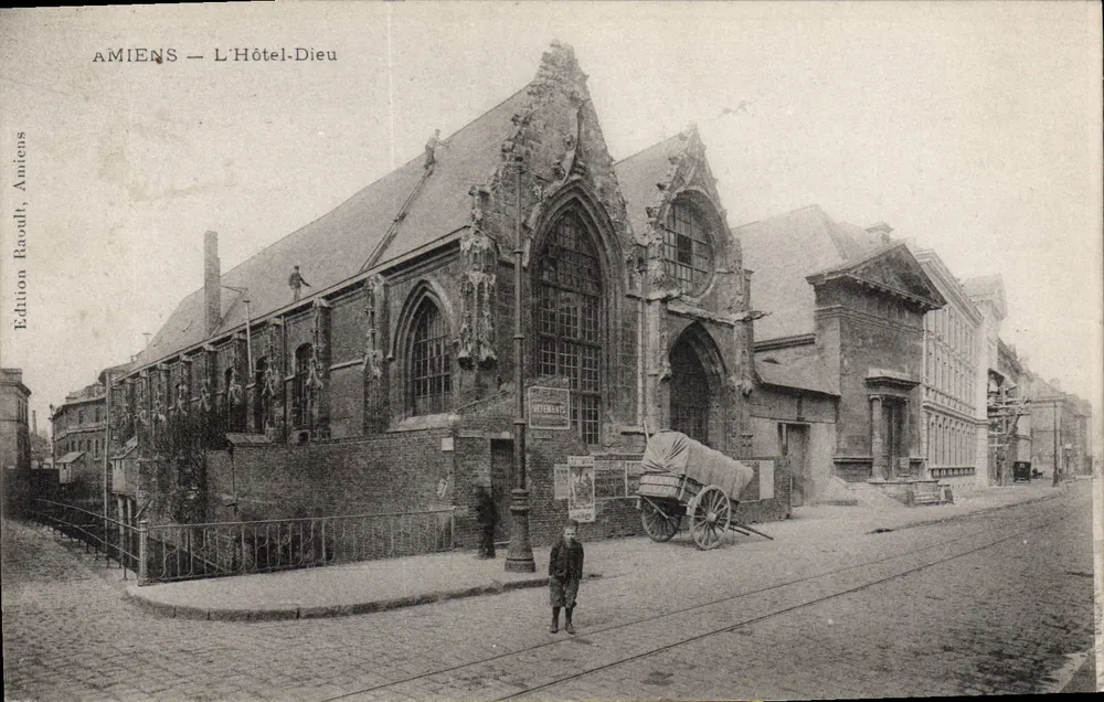 Amiens — O Hôtel-Dieu — Edição Raoult, Amiens - Frente