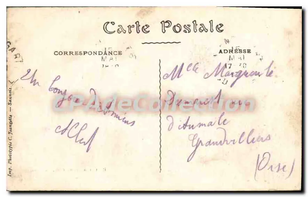 Velho Amiens — Rue du Don — L. Caron, fot.-edit., Amiens - Verso