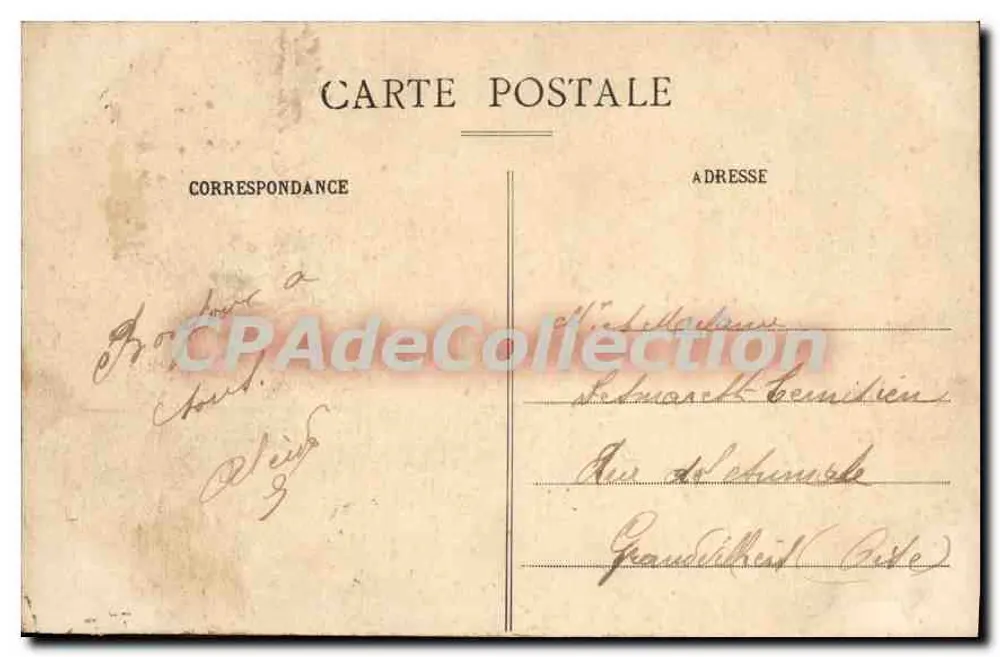 Amiens - A Caserna Dejean — Edição C. N. - Verso