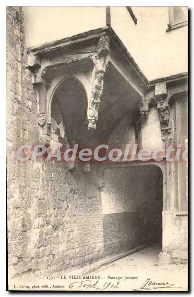 O Velho Amiens — Passage Jossart — L. Caron, fot.-edit., Amiens - Frente