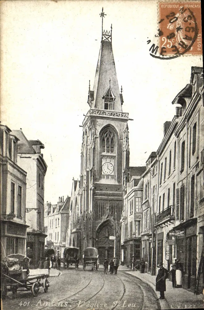 Amiens — Igreja de São Leu — Editor L. Y. N.C. n°401 - Frente