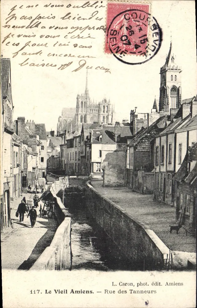 Alt Amiens — Rue des Tanneurs — L. Caron, fot. Verlag Amiens - Vorderseite