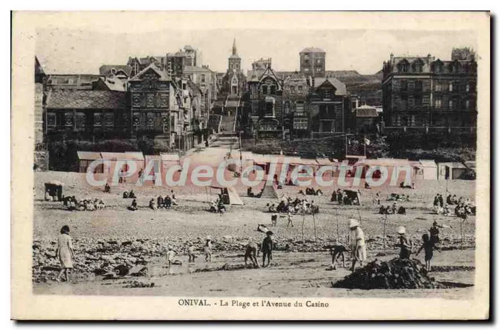 Onival — Die Strände und die Avenue du Casino — Lévéque, phot. — Nr. 80 - Vorderseite