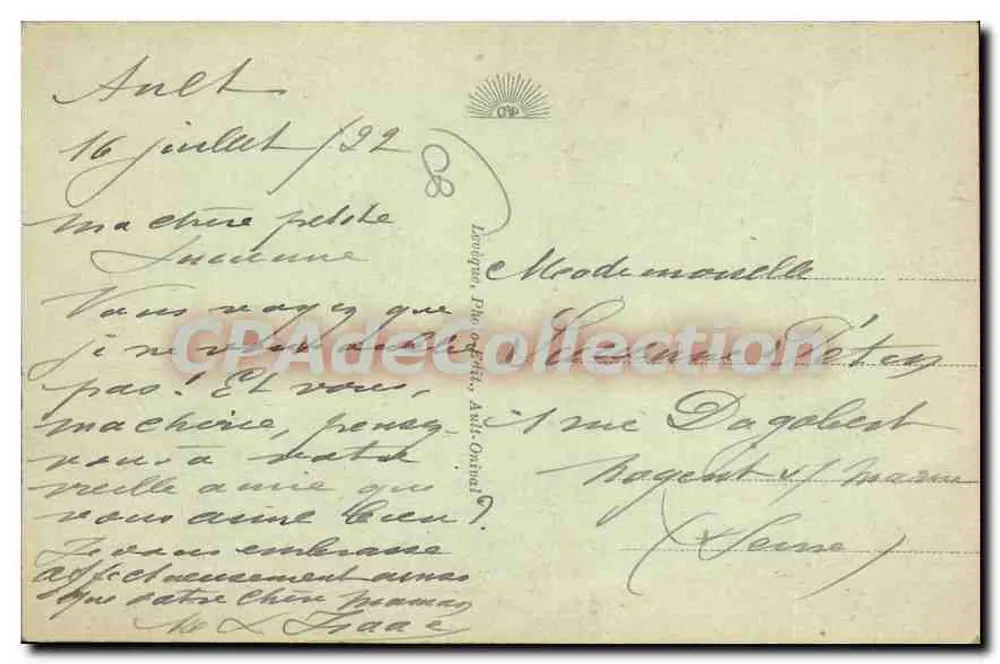 Ault — Vista geral da Praia (maré baixa) — Laëquo, Photo-Optique, Ault, n°58 - Verso