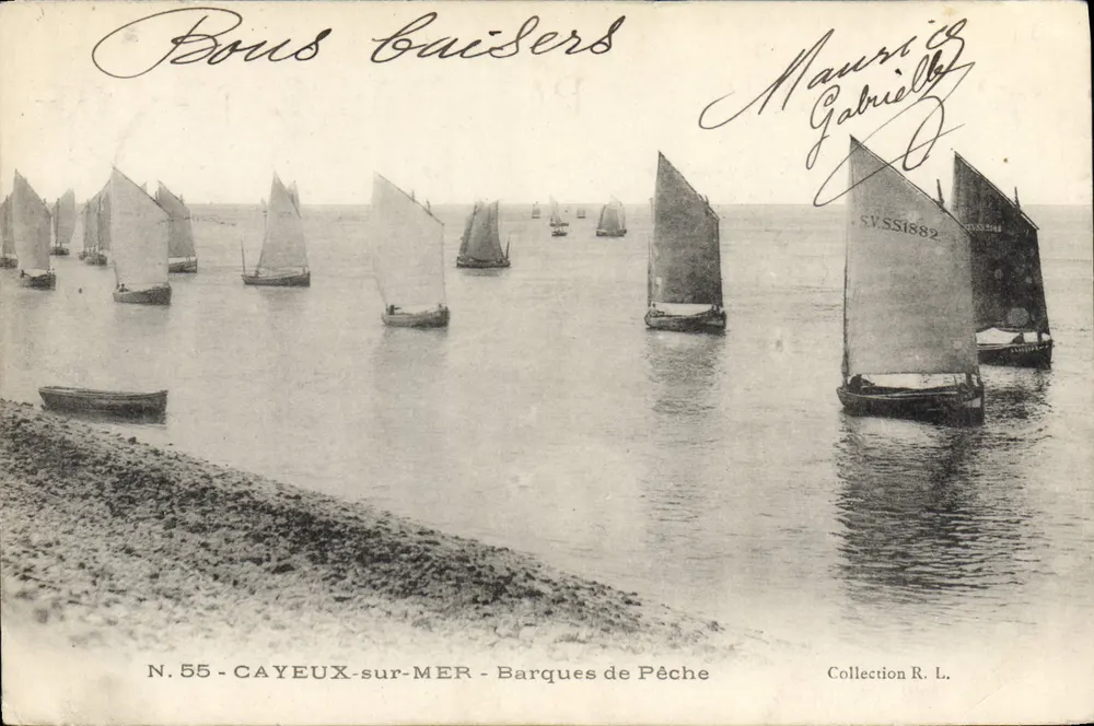 Cayeux-sur-Mer — Barcos de Pesca — edição Mauri & Gabrielle, N.55 - Frente