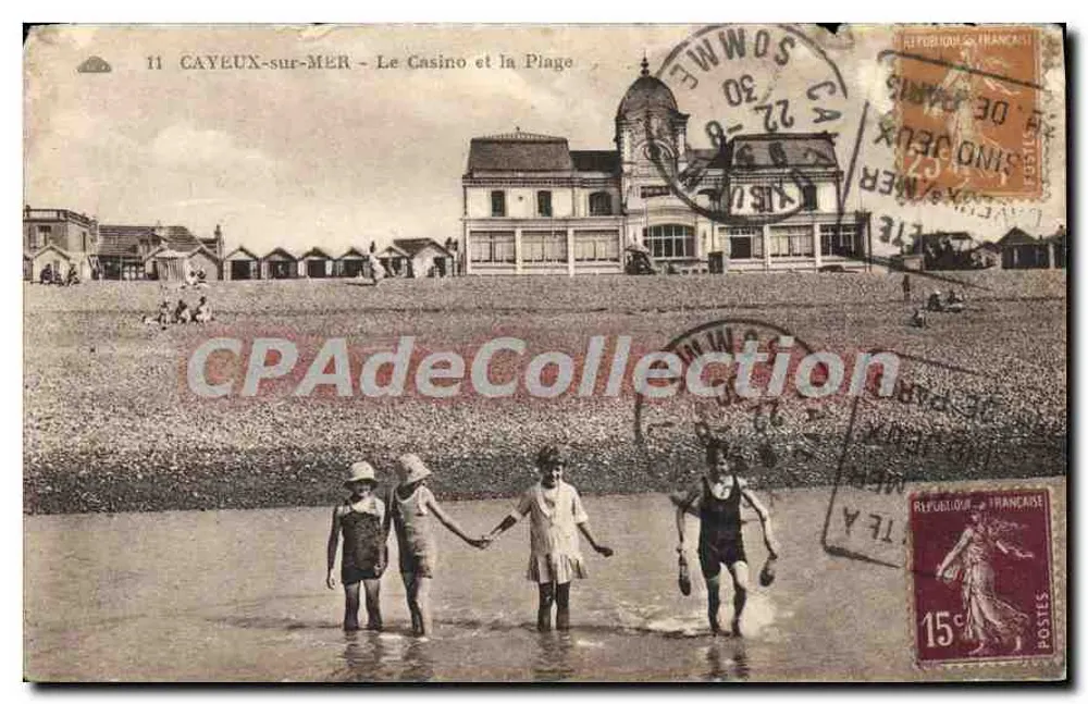 CAYEUX-sur-MER — Das Casino und die Strandpromenade — Antike Ansichtskarte aus der Sammlung - Vorderseite