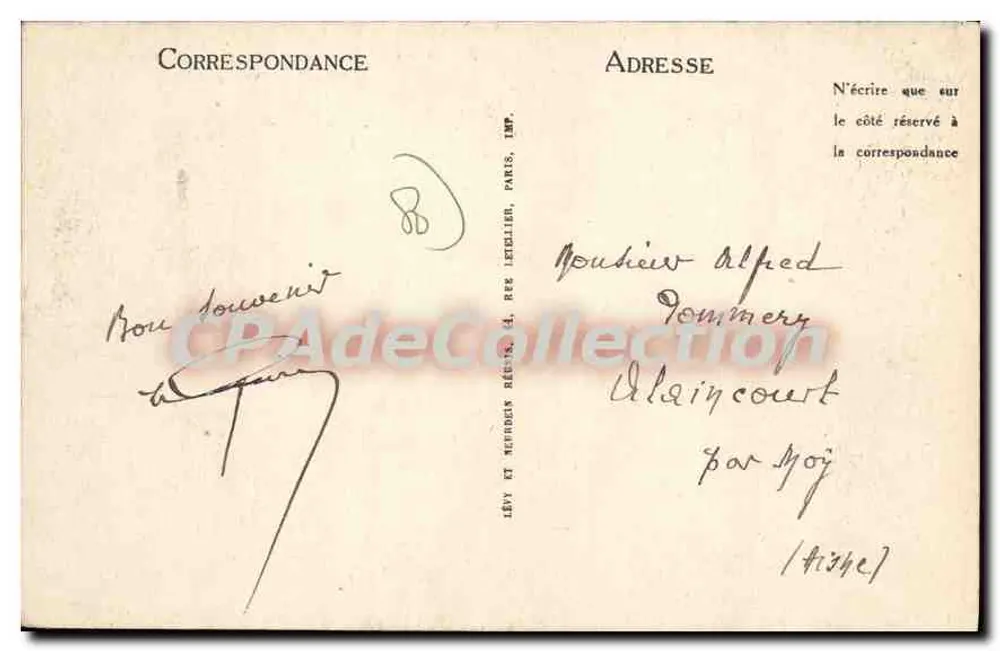 CAYEUX-SUR-MER — O Casino — Georges Demaillly arquiteto — LL. - Verso
