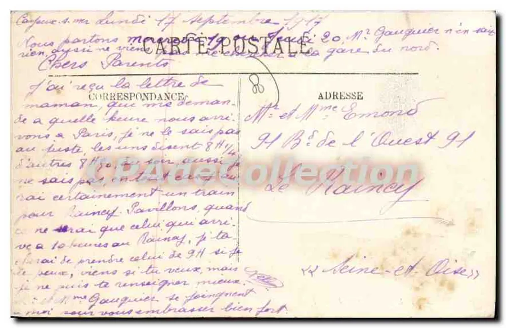 Cayeux-sur-Mer — Retorno da Pesca — LL. n°2048 - Verso