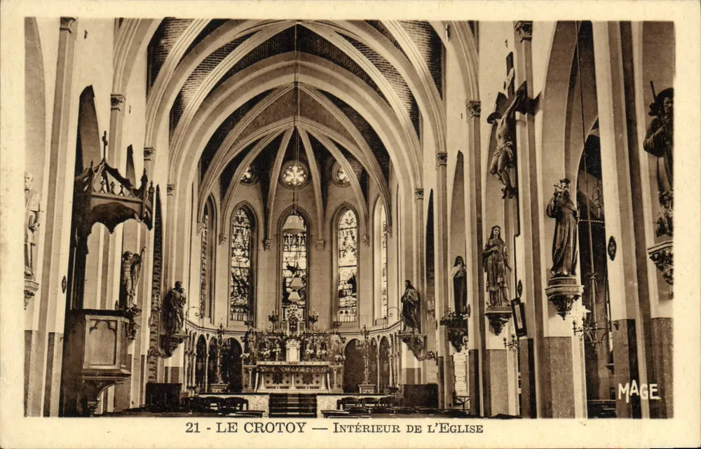 Le Crotoy — Interior da Igreja — MAGE, n°21 - Frente