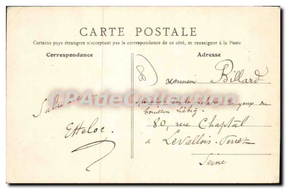 Le Crotoy (Somme) — A torre e o farol de maré — B. F., PARIS - Verso