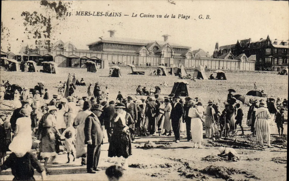 MERS-LES-BAINS — Das Casino vom Strand aus gesehen — G. B. - Vorderseite