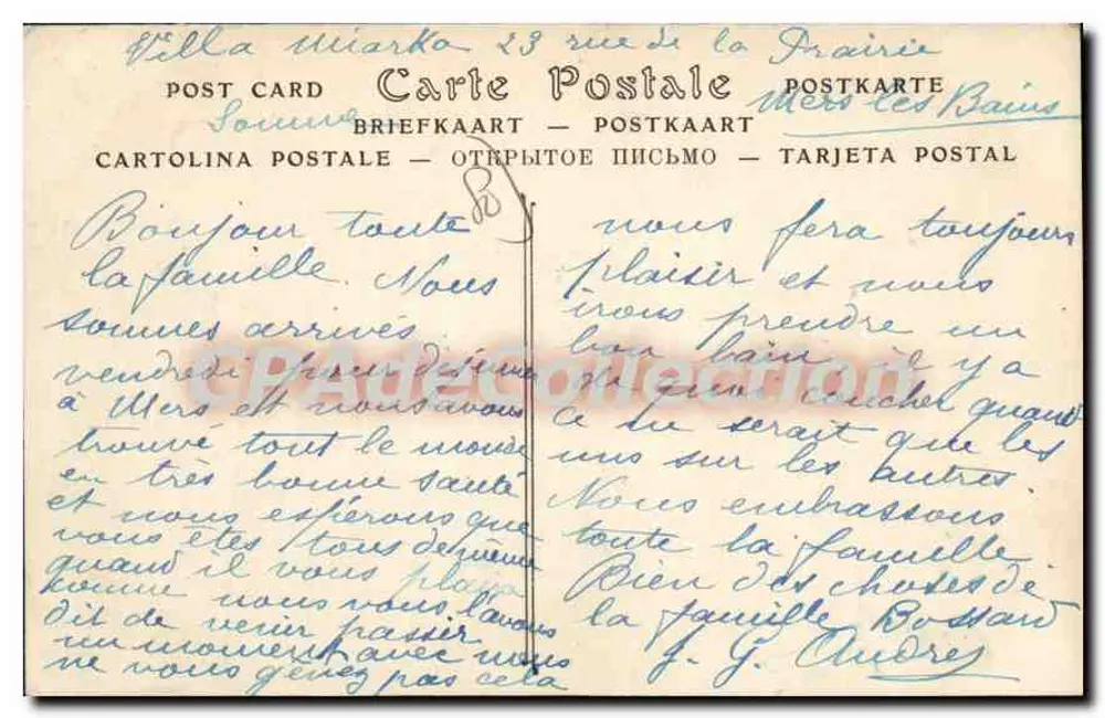 Mers-les-Bains — Die Strandpromenade — ND Fot. Nr. 354 - Rückseite