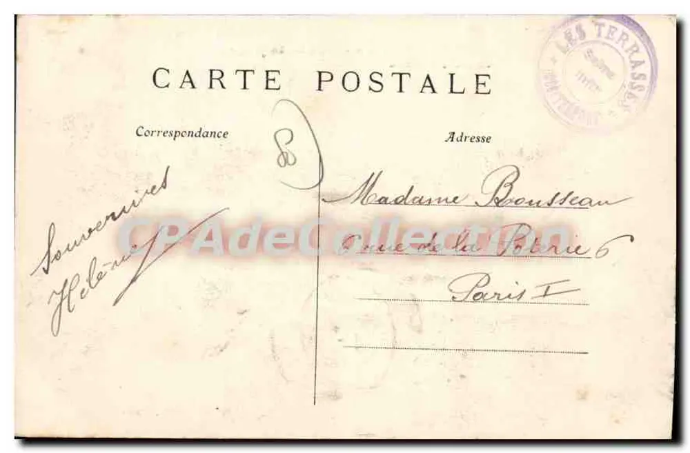 MERS (Somme) — Die Villen am Strandpromenad und die Klippen — Verlag L'hirondelle, Paris, Nr. 203 - Rückseite
