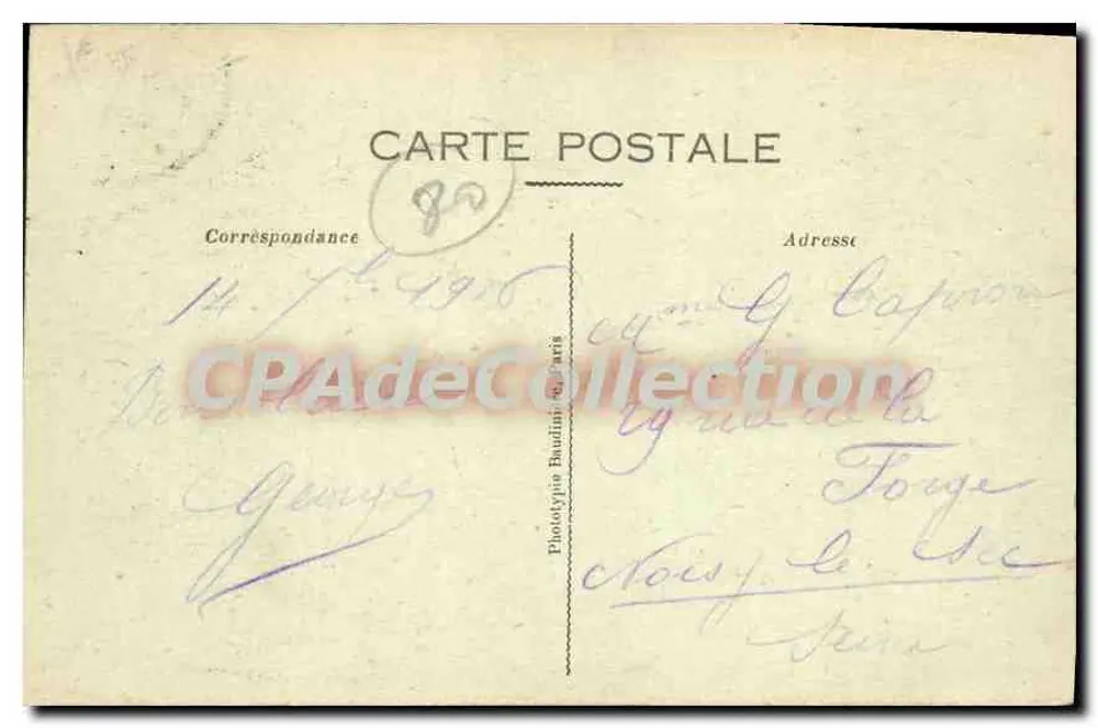 Montdidier — Vista Geral — Gigan, editor — Montdidier - Verso