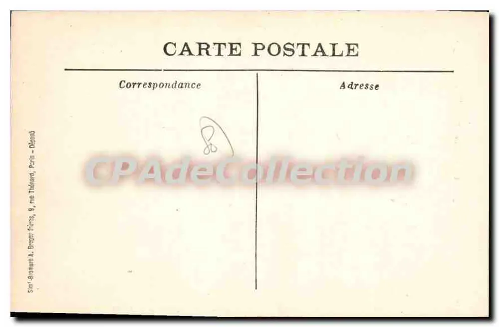 Montdidier vor seiner Zerstörung — Straße St-Pierre und Gerichtsgebäude — Verlag Paul Fufet - Rückseite