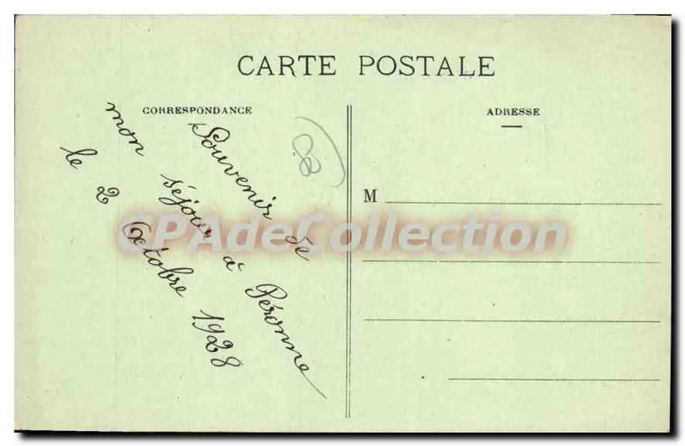 Peronne (Somme) — Denkmal für die 121 Toten für Frankreich und 36 Zivilopfer — Verlag L. Bolle, Buchhändler - Rückseite
