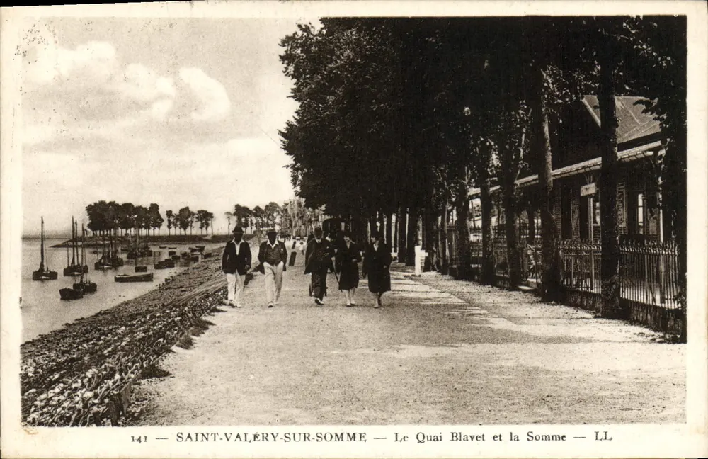 Saint-Valéry-sur-Somme — Le Quai Blavet und die Somme — Edition A. Scallierez, n°141 - Vorderseite