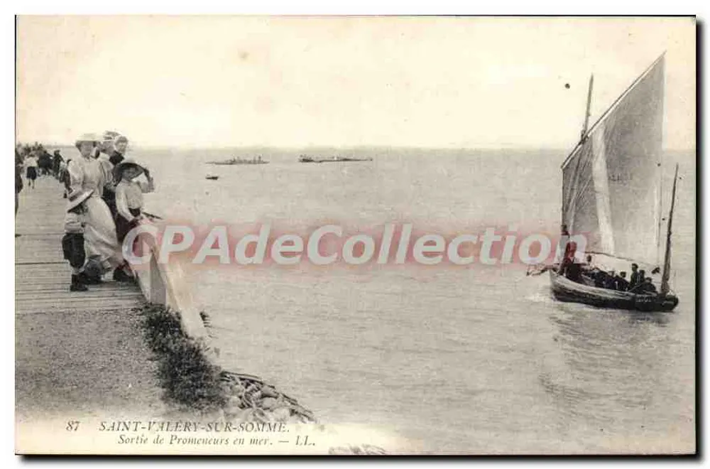Saint-Valery-sur-Somme — Abfahrt der Spaziergänger zum Meer — L.L. n°87 - Vorderseite