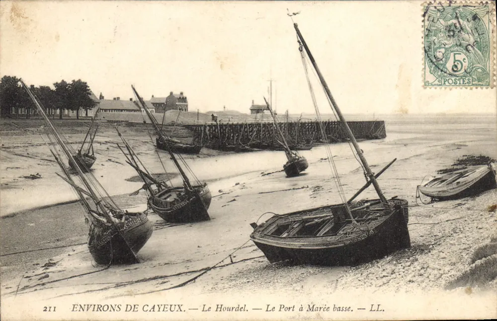 Environs de Cayeux — Le Hourdel — O Portos com maré baixa — LL. — N° 211 - Frente