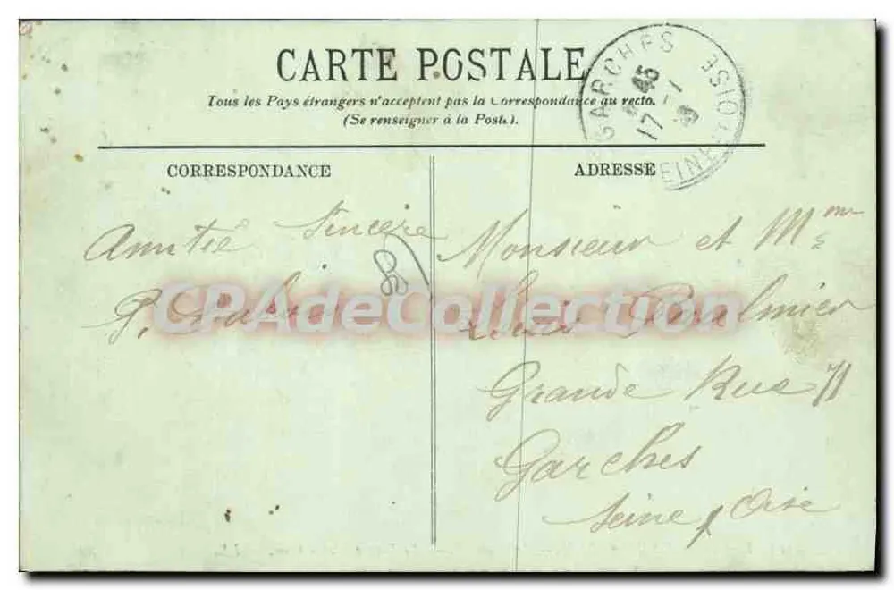 Environs de Cayeux — Le Hourdel — O Portos com maré baixa — LL. — N° 211 - Verso