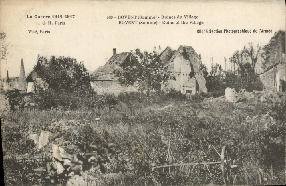 Bovent (Somme) — Ruïnes van het Dorp — Fotosectie van het Leger - Voorkant