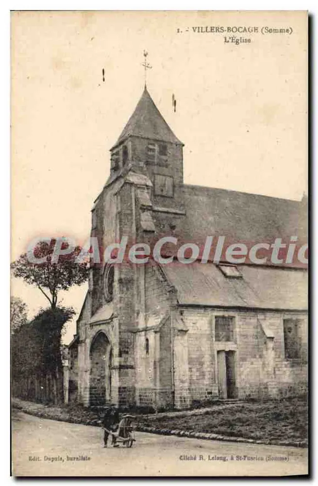 Villers-Bocage (Somme) — Die Kirche — Edit. Dupuis, bureau-lâte - Vorderseite