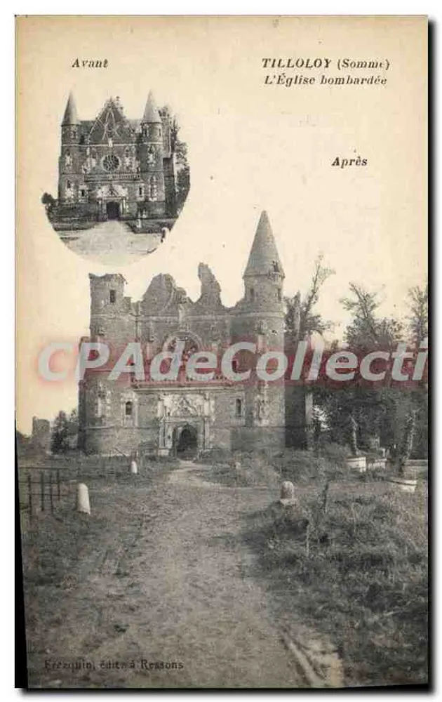 Tilloloy (Somme) — Die bombardierte Kirche — Verleger in Rezonson - Vorderseite