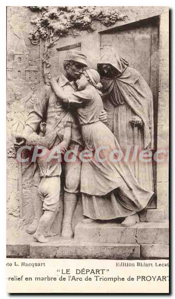 Das Abmarsch — Marmorrelief am Arc de Triomphe — Edition Bidart Lecat - Vorderseite
