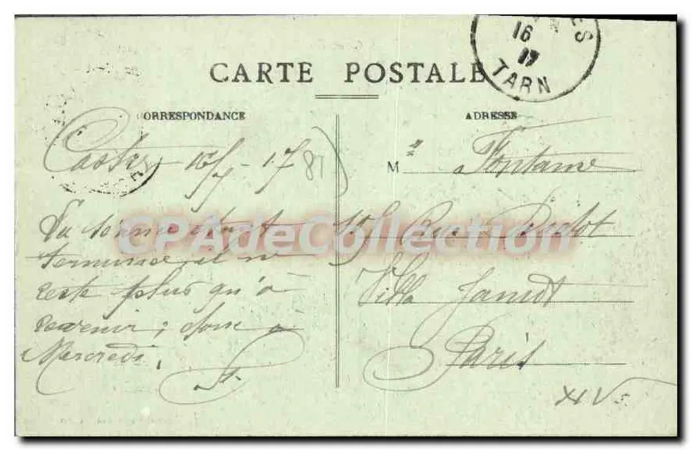 Castres (Tarn) — Velhas Casas ao longo do Agoût — Perrot-Sagnes, edição Castres - Verso