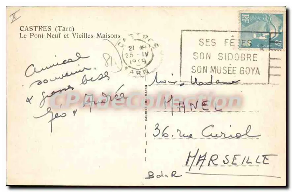 Castres - Der Neue Brücke und alte Häuser — Cim, Verlag - Rückseite