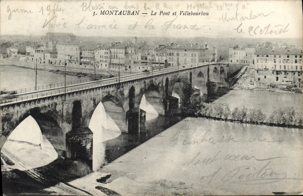 Montauban — Der Brücke und Villebourbon — Photo E. Gimet - Vorderseite