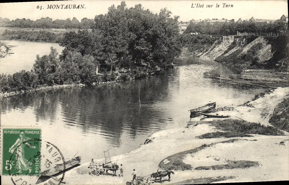 A Ilha no Tarn — Montauban — Edição E. Daynes, n°63 - Frente