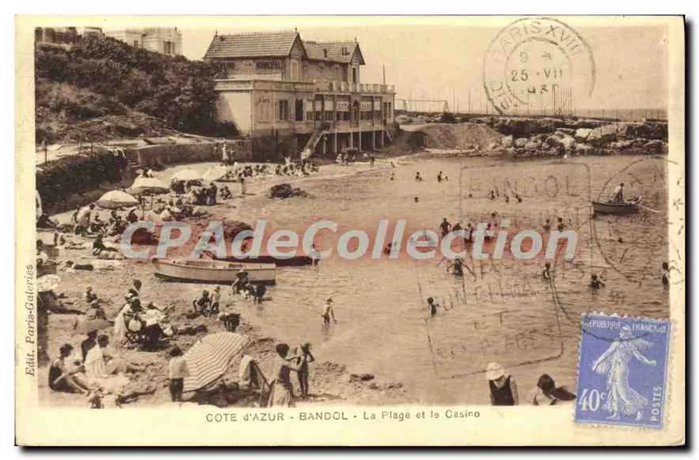 Côte d'Azur - Bandol - Die Strände und das Casino — Verlag Paris-Culterius - Vorderseite