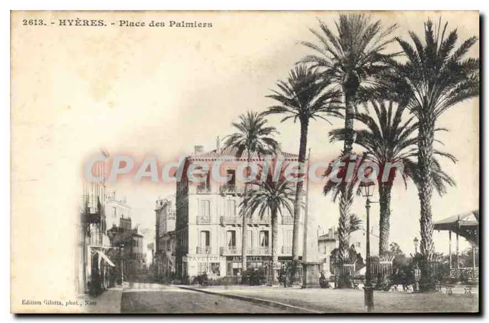 Hyères - Place des Palmiers — Edição Gilutta, fot. Nice, n° 2613 - Frente