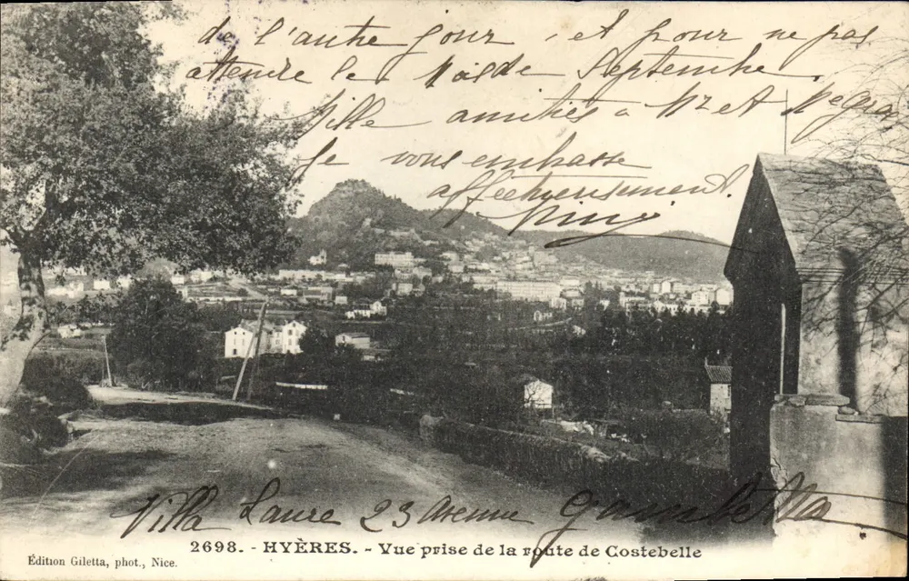 Hyères - Ansicht vom Weg nach Costebelle — Giletta-Ausgabe, Foto. Nice, n° 2698 - Vorderseite