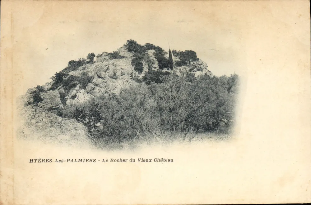 Hyères-Les-Palmiers — Ansicht des Felsens des Alten Schlosses — unbekannter Verleger - Vorderseite