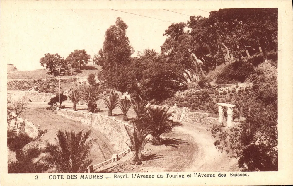 Côte des Maures — Rayol. Die Avenue du Touring und die Avenue des Suisses. - Vorderseite