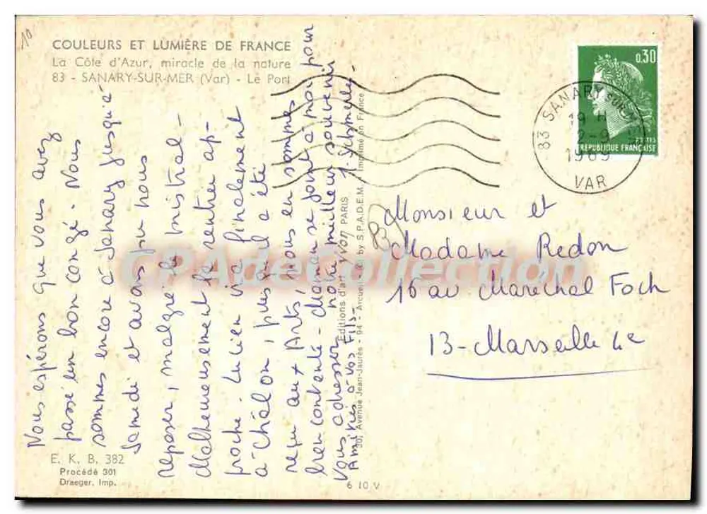 Sanary-sur-Mer — Porto e igreja — AdeCollection - Verso