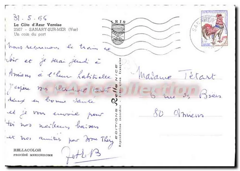 Sanary-sur-Mer — Ein Eckbereich des Hafens — Éditions Rella - Rückseite