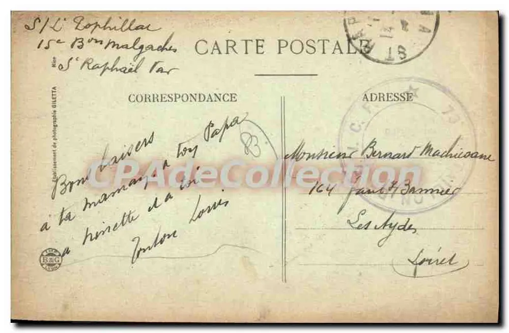 Saint-Raphaël — Torpilleure am Kai und Blick auf Fréjus — Verlag Giletta, n° 1606 - Rückseite