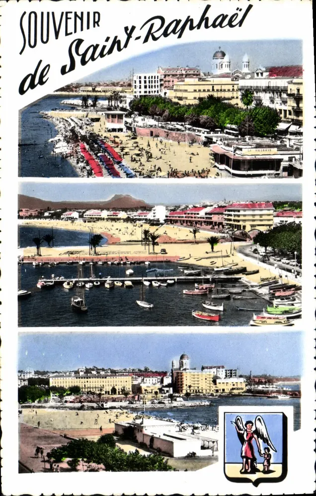 Saint-Raphaël — vista panorâmica da praia, do porto e da cidade — Éd. A. Carré, n° 1678 - Frente