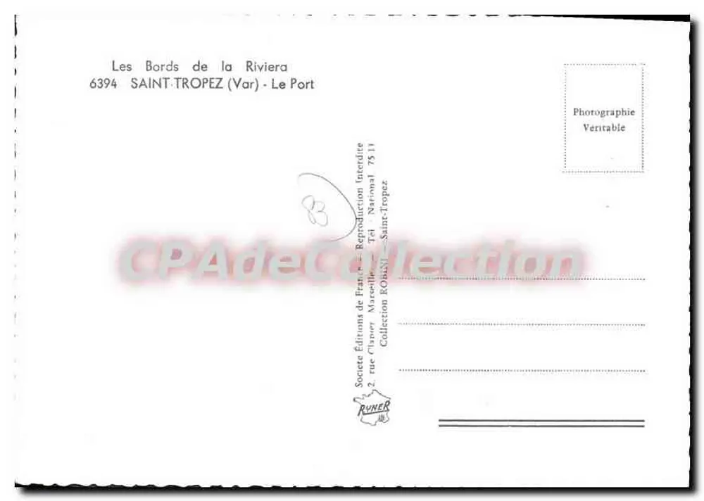 Saint-Tropez (Var) — O Porto — Sociedade Edições da França - Verso