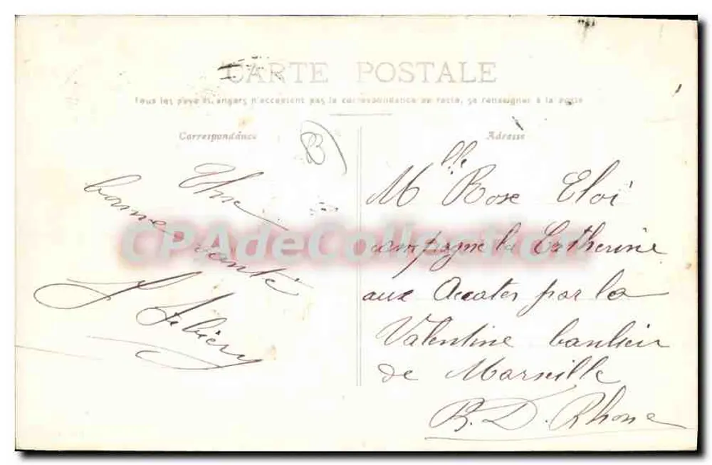 Toulon — Lembrete afetuoso — Editor P. B. Toulon, número de série não visível - Verso