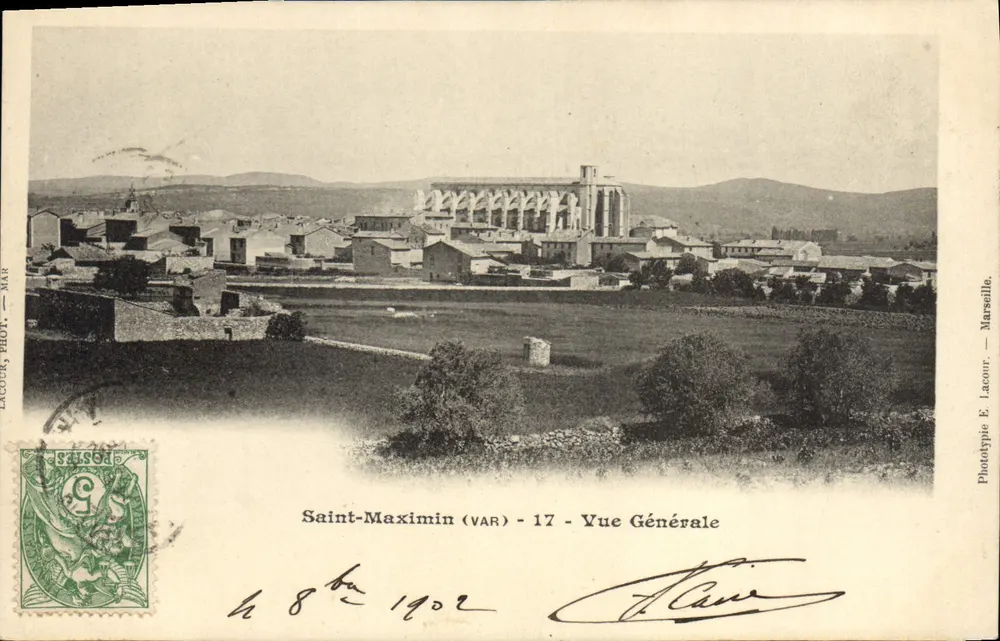 Saint-Maximin (Var) — Vista Geral — Fototipia E. Lacour, Marselha, n°17 - Frente