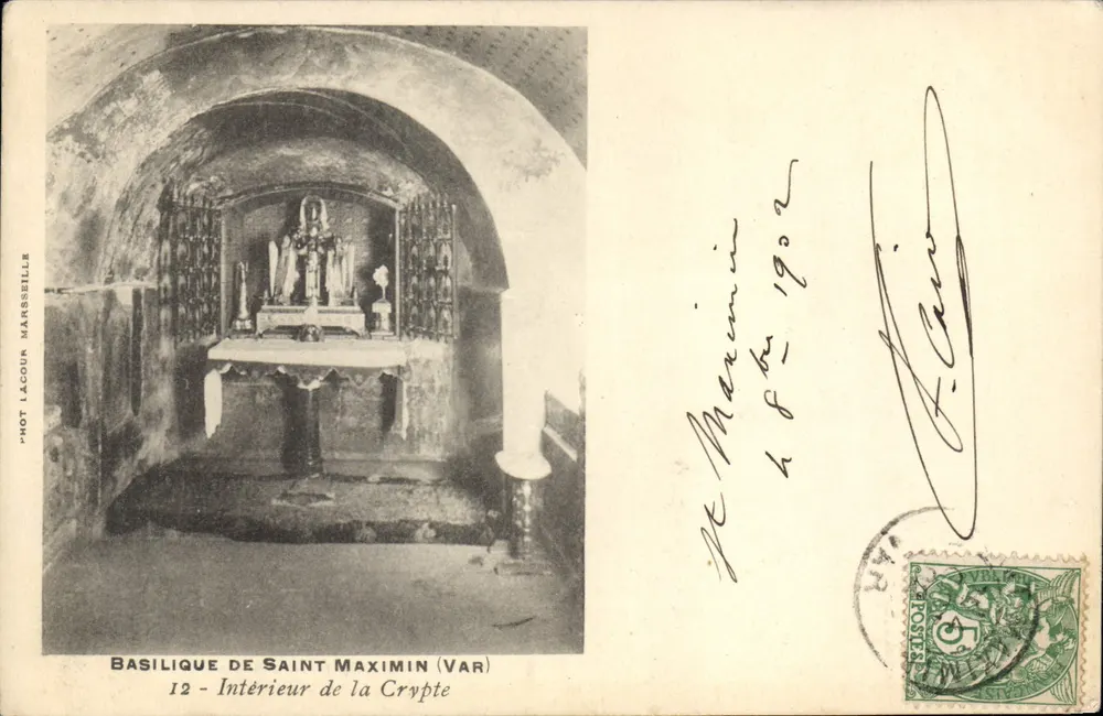 Basílica de São Maximin (Var) — Interior da Cripta — Fot. Lacour, Marselha - Frente