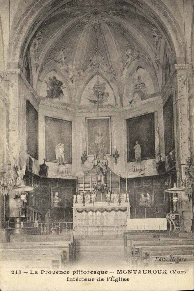 Montauroux (Var) — Innenansicht der Kirche — Edit. Novaro, n°213 - Vorderseite