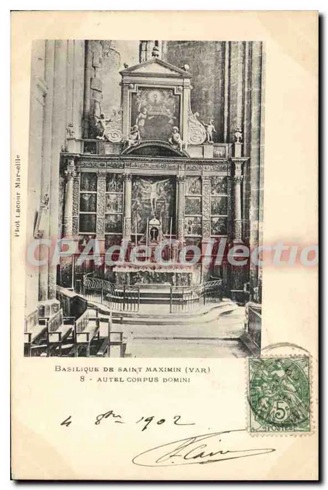 Basílica de São Maximin (Var) — Altar Corpus Domini — Fotol. Lacroix Marselha - Frente