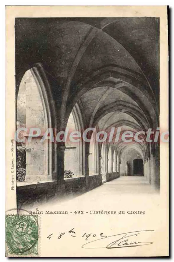 Saint Maximin - 492 - O Interior do Claustro — Fototipia E. Lacour — Marselha - Frente