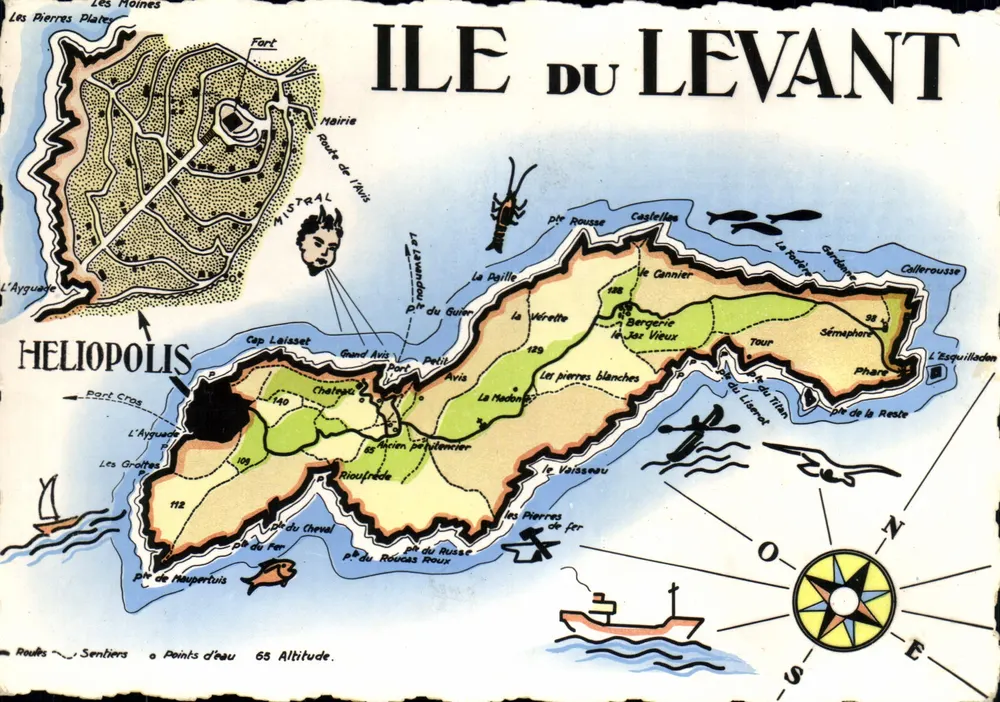 Insel Levant — Illustrierte Touristenpostkarte — Éditions de France, Nr. 3345 - Vorderseite
